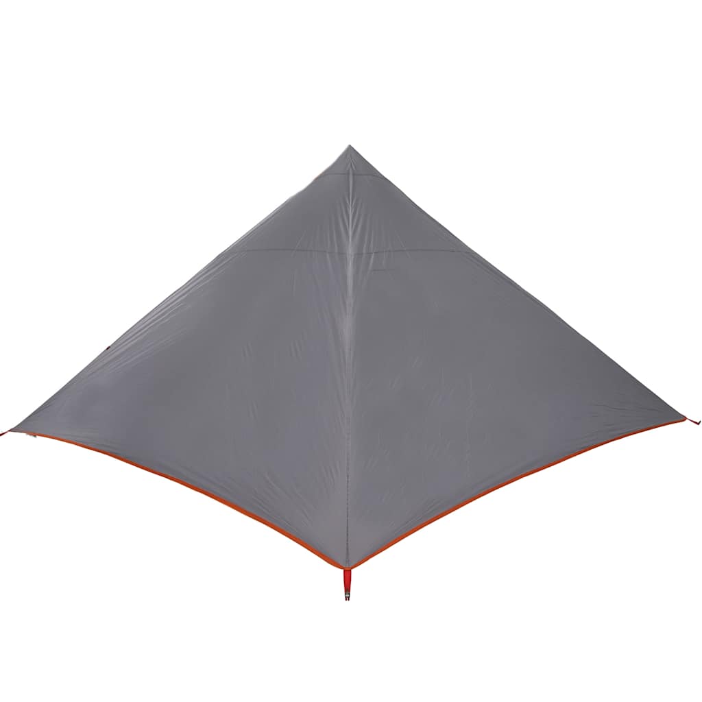 Tenda familiar tipi para 7 pessoas impermeável cinza/laranja