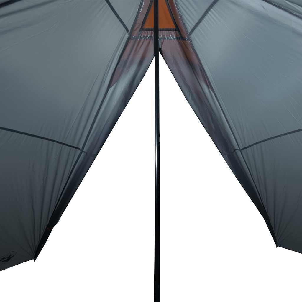 Tenda familiar tipi para 7 pessoas impermeável cinza/laranja