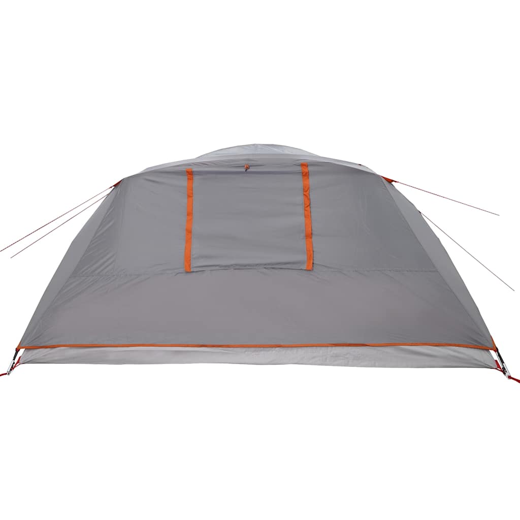 Tenda de campismo cabana p/ 4 pessoas impermeável cinza/laranja