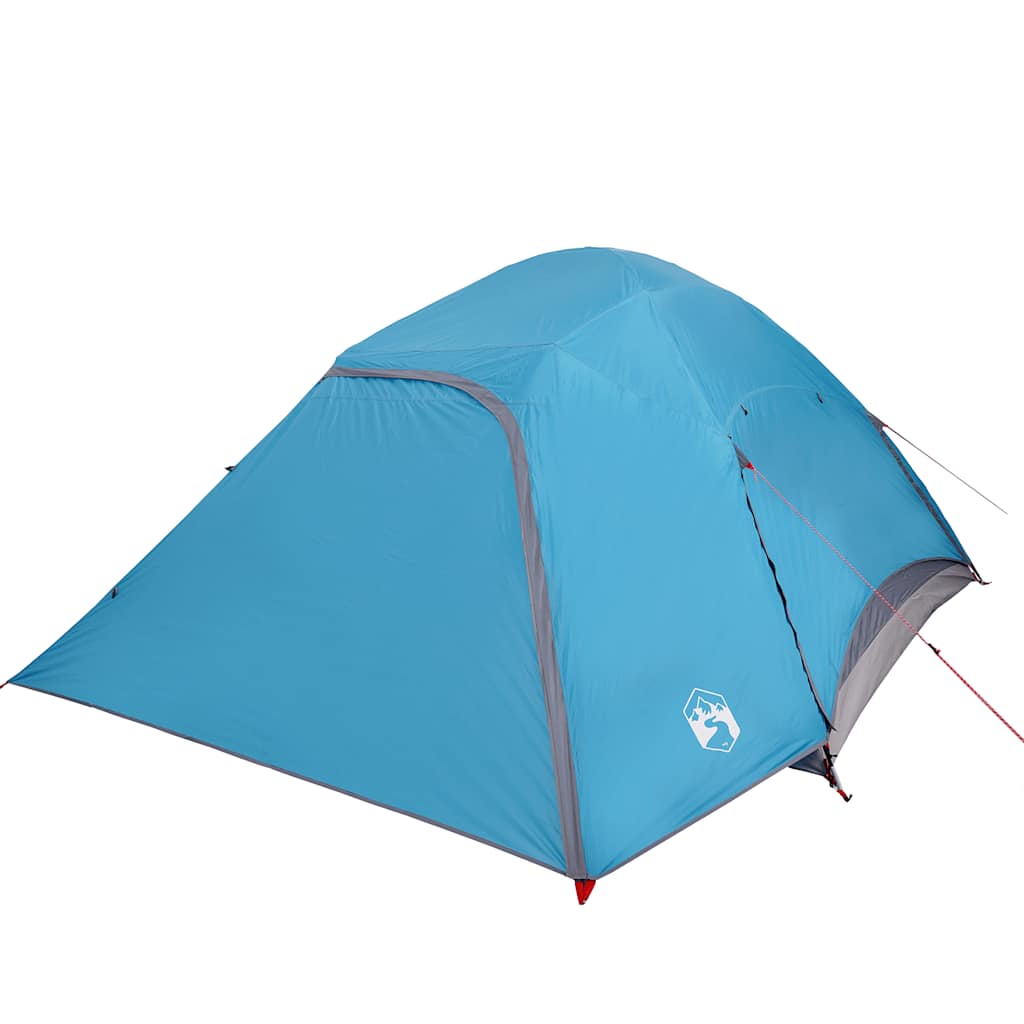 Tenda de campismo cúpula para 4 pessoas impermeável azul