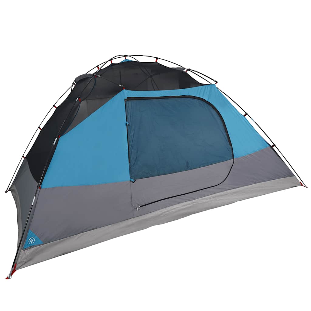 Tenda de campismo cúpula para 4 pessoas impermeável azul