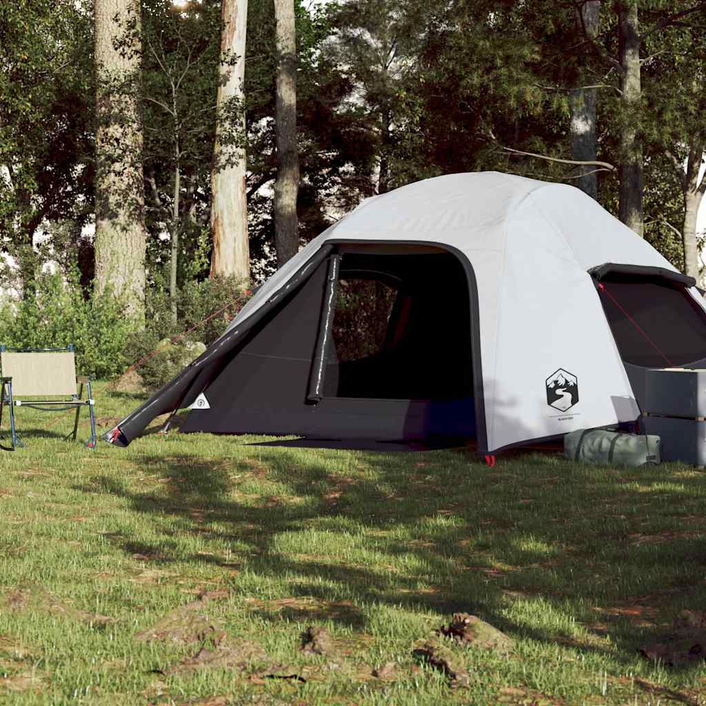 Tenda de campismo cúpula p/ 4 pessoas opaca impermeável branco