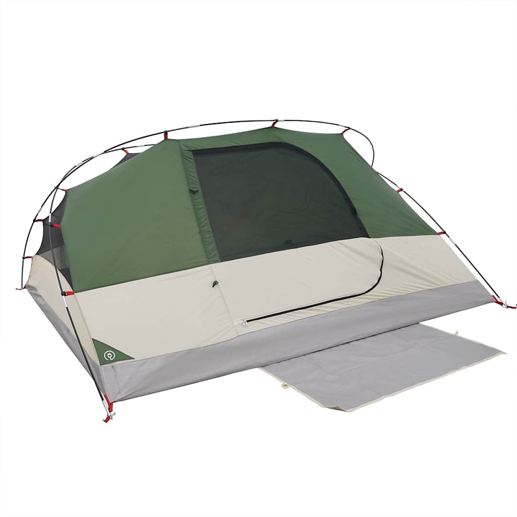 Tenda de campismo cúpula para 4 pessoas impermeável verde