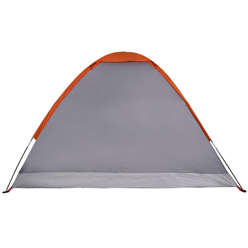 Tenda de campismo cúpula p/ 2 pessoas impermeável cinza/laranja
