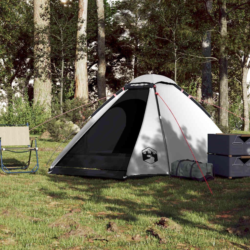 Tenda de campismo cúpula p/ 4 pessoas opaca impermeável branco
