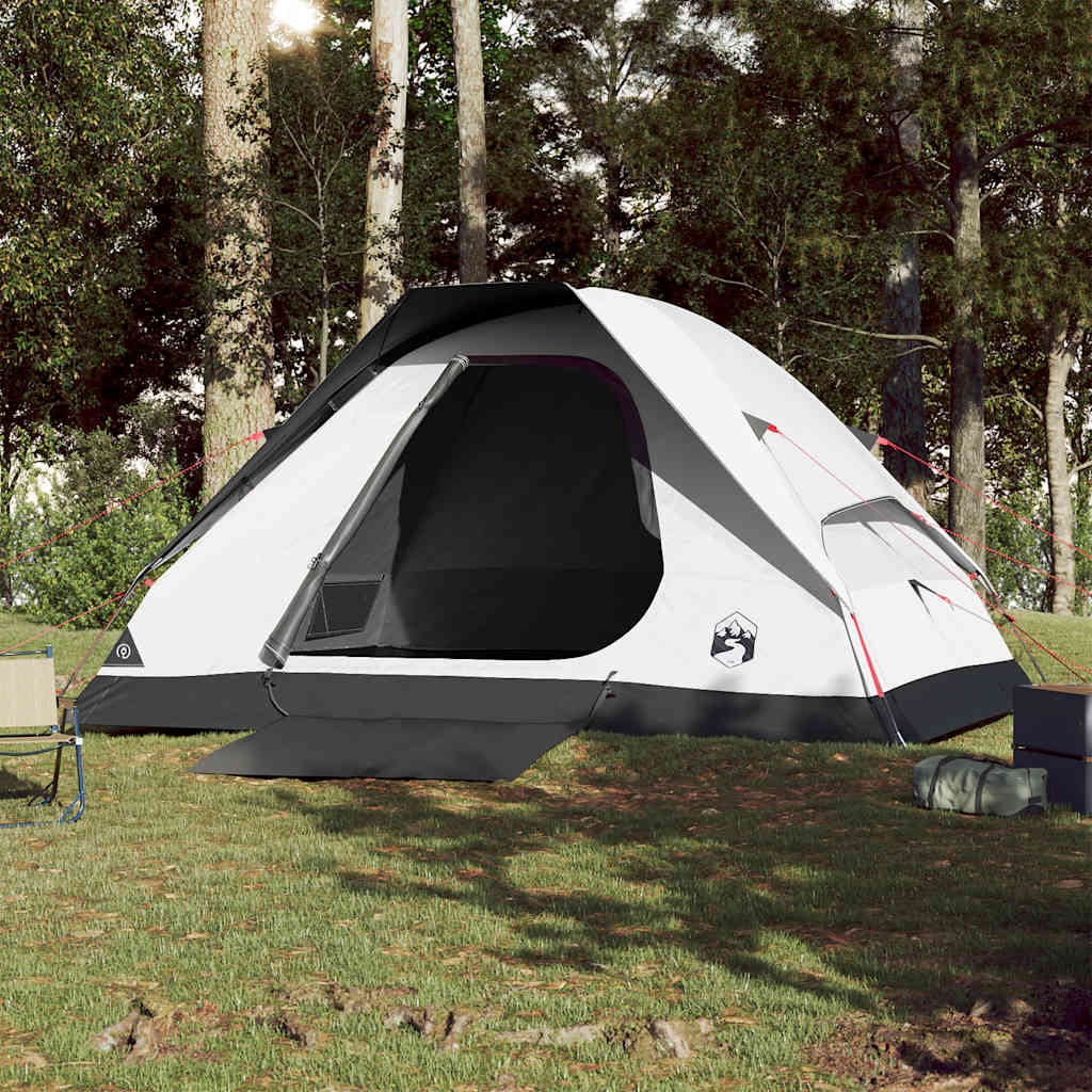 Tenda de campismo cúpula p/ 4 pessoas opaca impermeável branco