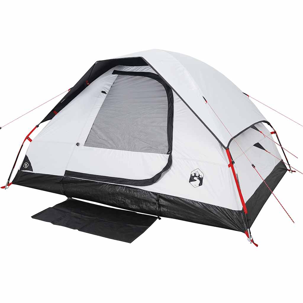 Tenda de campismo cúpula p/ 4 pessoas opaca impermeável branco