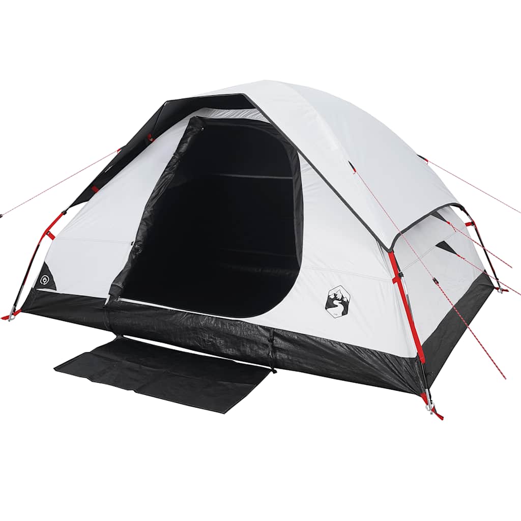 Tenda de campismo cúpula p/ 4 pessoas opaca impermeável branco