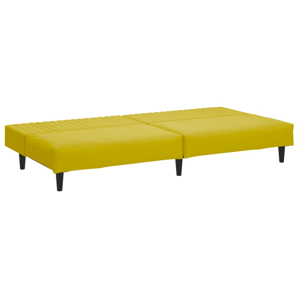 2 pcs conjunto de sofás veludo amarelo