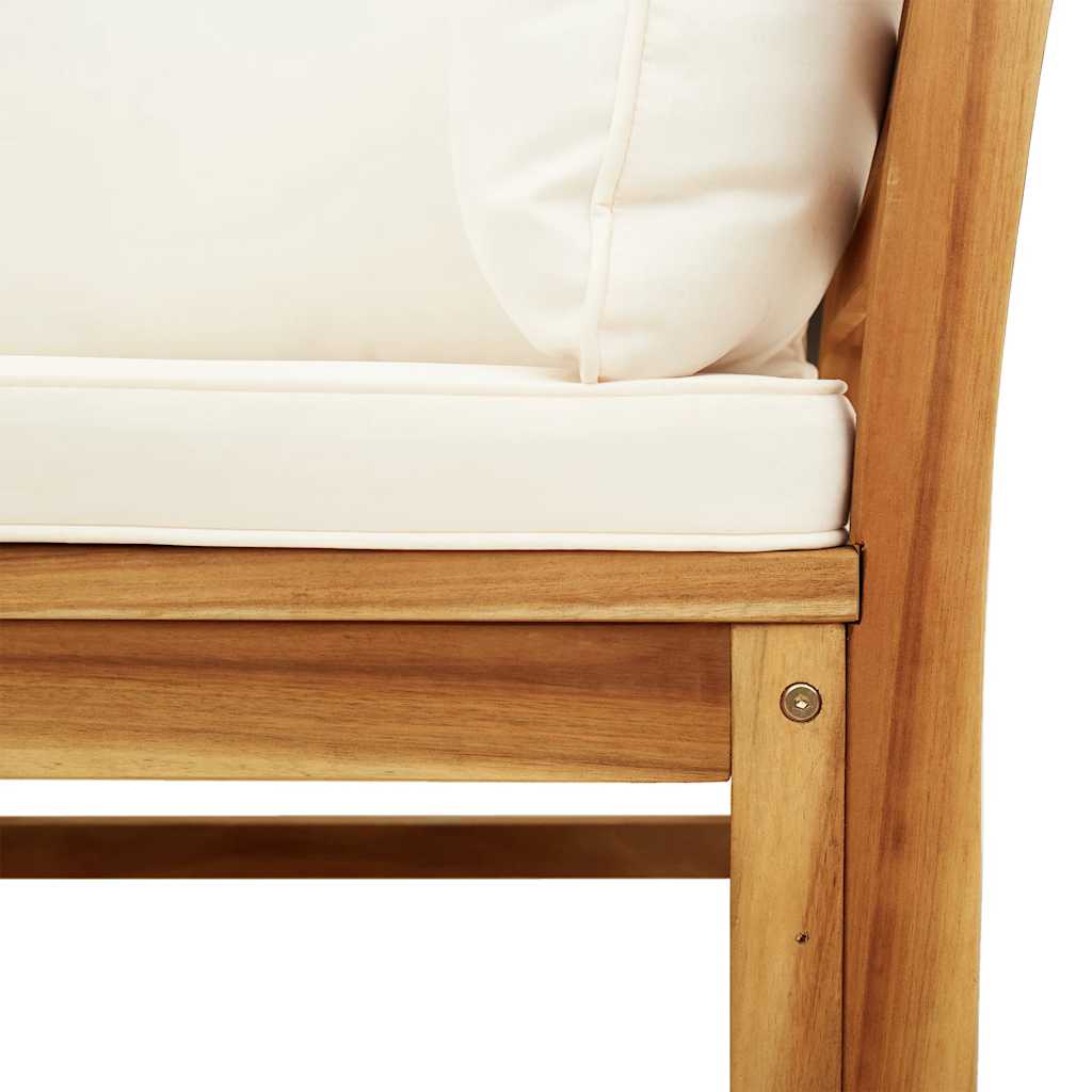 5 pcs conjunto lounge de jardim c/ almofadões acácia maciça