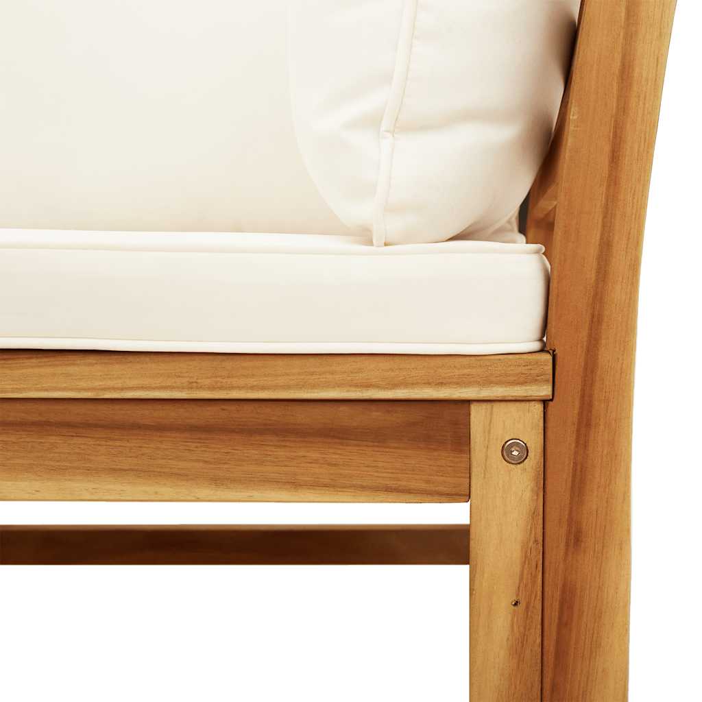 5 pcs conjunto lounge de jardim c/ almofadões acácia maciça