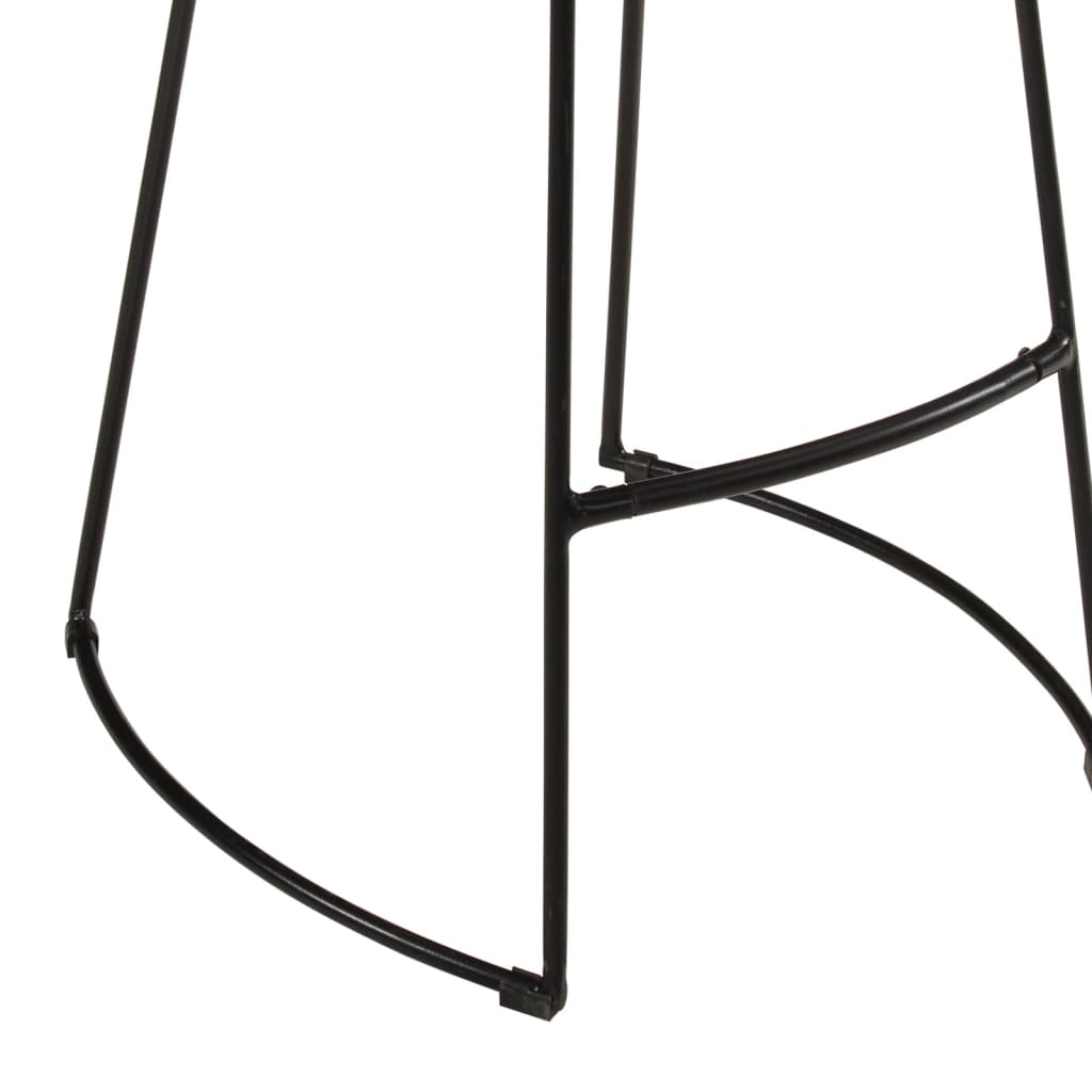 5 pcs conj. de bar madeira de mangueira áspera maciça e metal