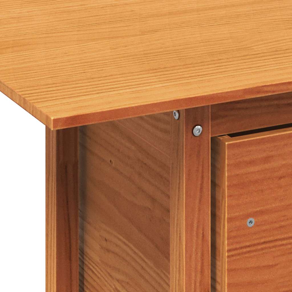 Mesa de jardim 100x50x75cm madeira de pinho maciça castanho-mel