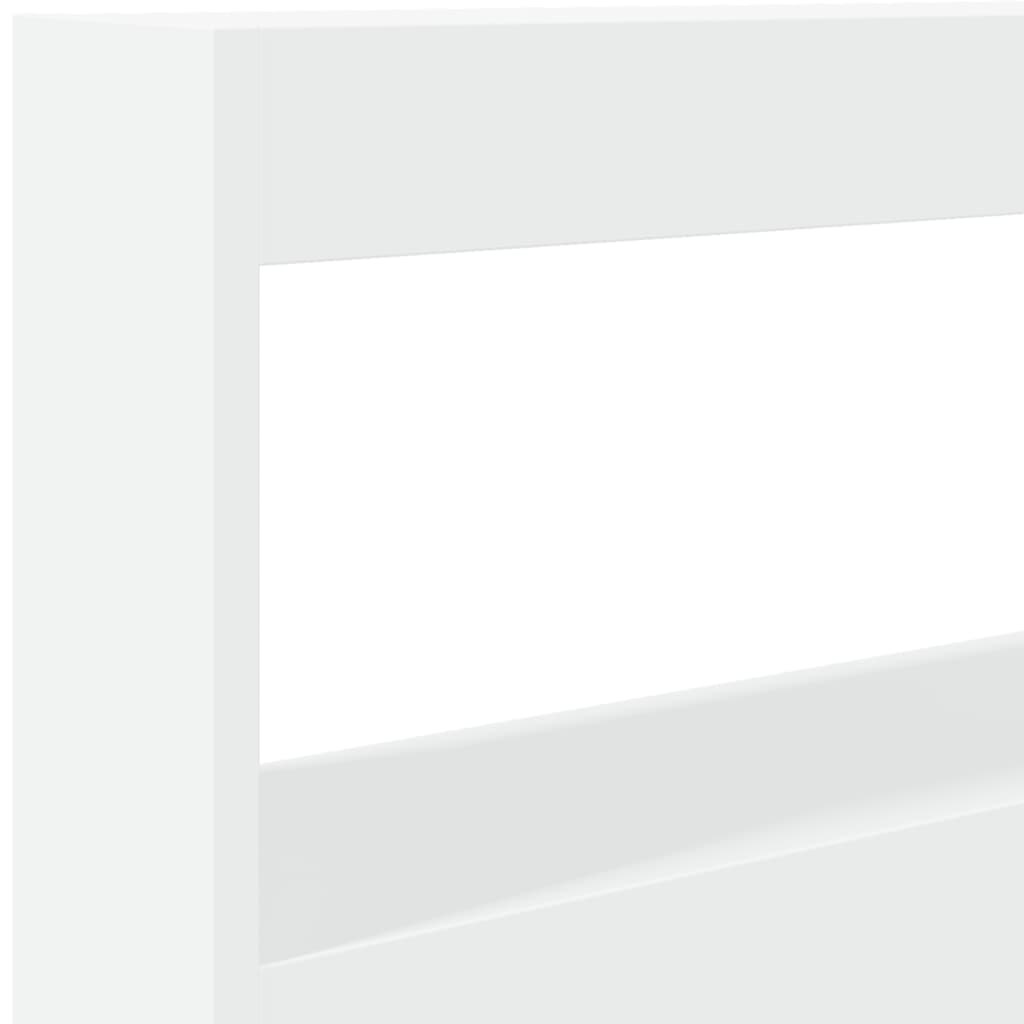 Armário de cabeceira com luzes LED 120x17x102 cm branco