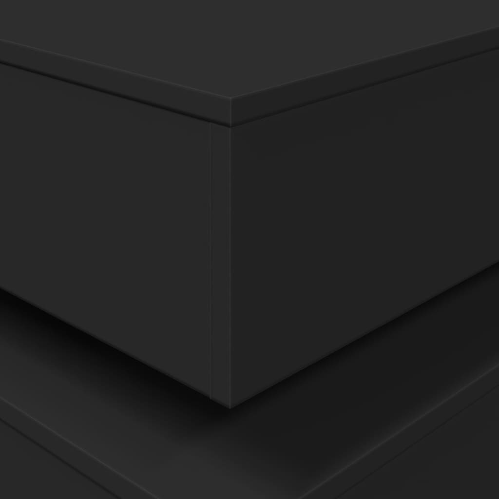 Mesa de centro com luzes LED 50x50x40 cm preto