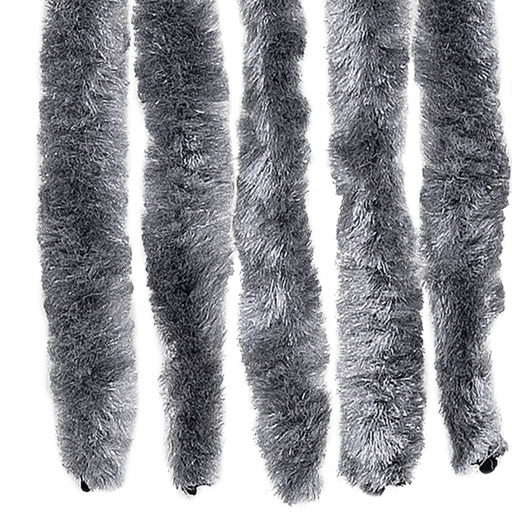 Cortina anti-insetos 100x200 cm chenille prateado