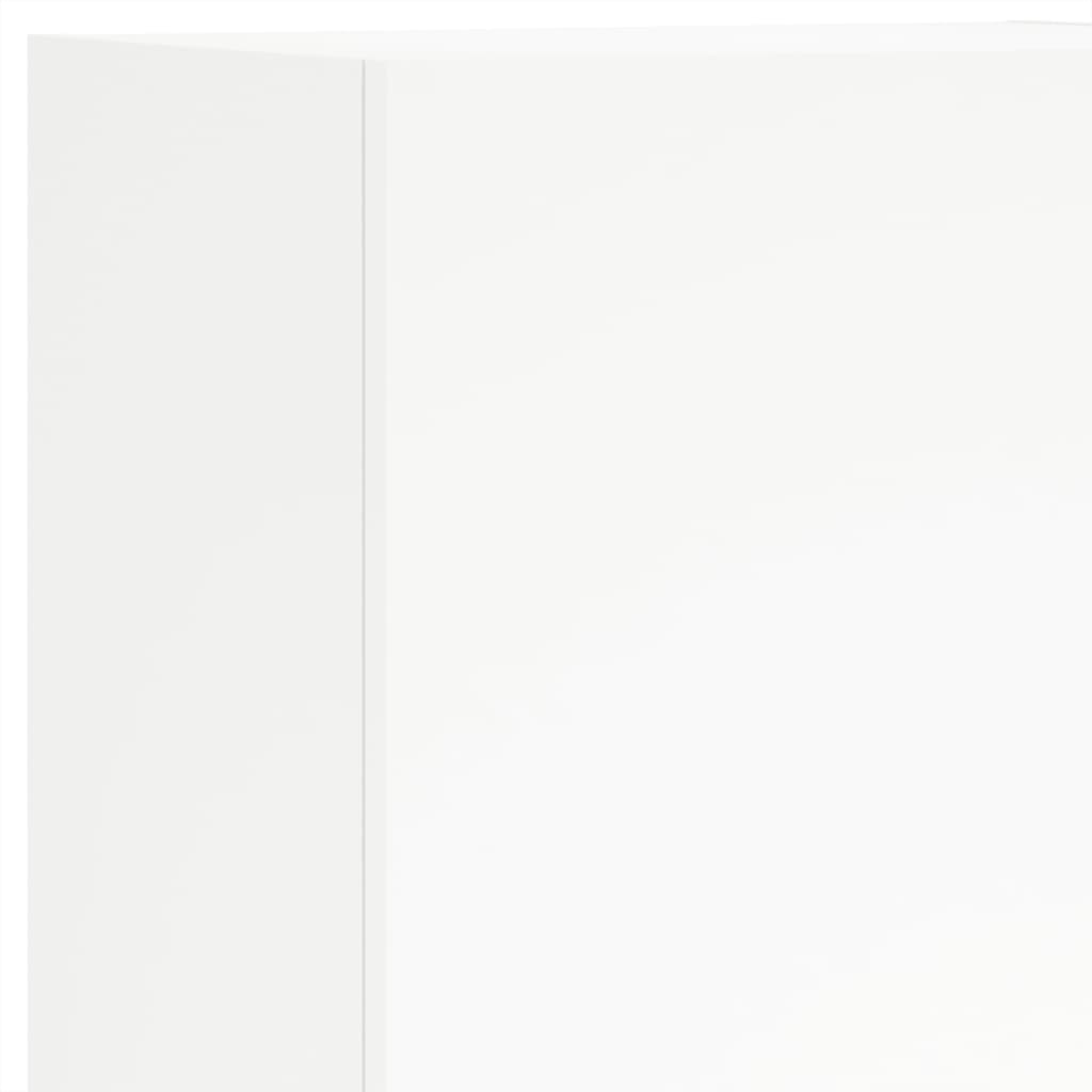 4 pcs móveis de parede p/ TV derivados de madeira branco