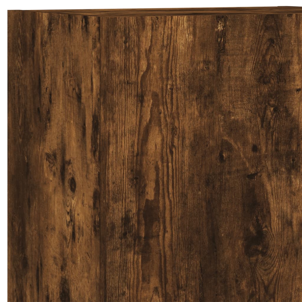 4 pcs móveis de parede p/ TV derivados madeira carvalho fumado