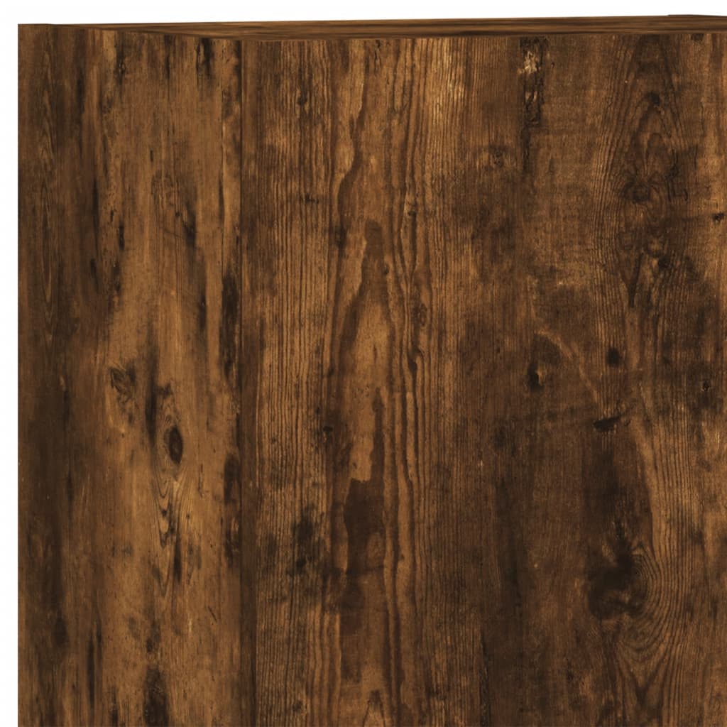 5 pcs móveis de parede p/ TV derivados madeira carvalho fumado