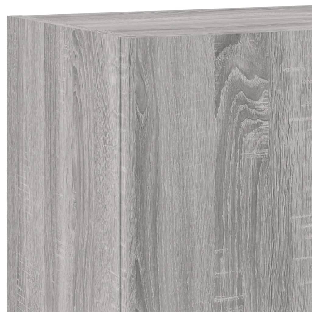 5 pcs móveis de parede p/ TV derivados de madeira cinza sonoma