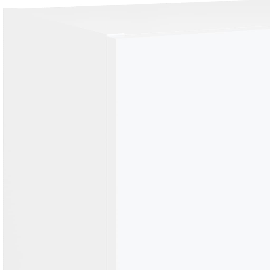 4pcs móveis de parede p/ TV c/ LEDs derivados de madeira branco