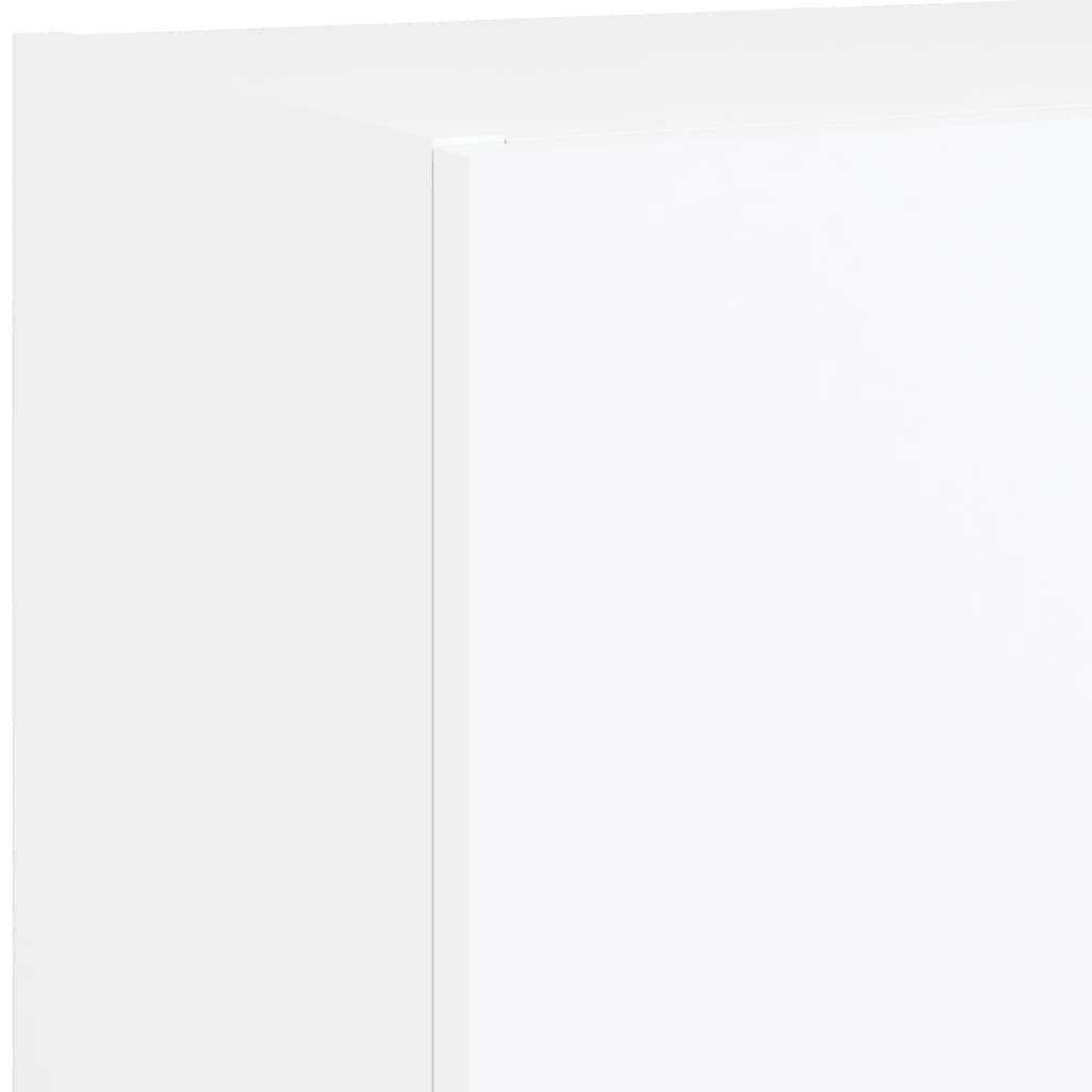 5pcs móveis de parede p/ TV c/ LEDs derivados de madeira branco