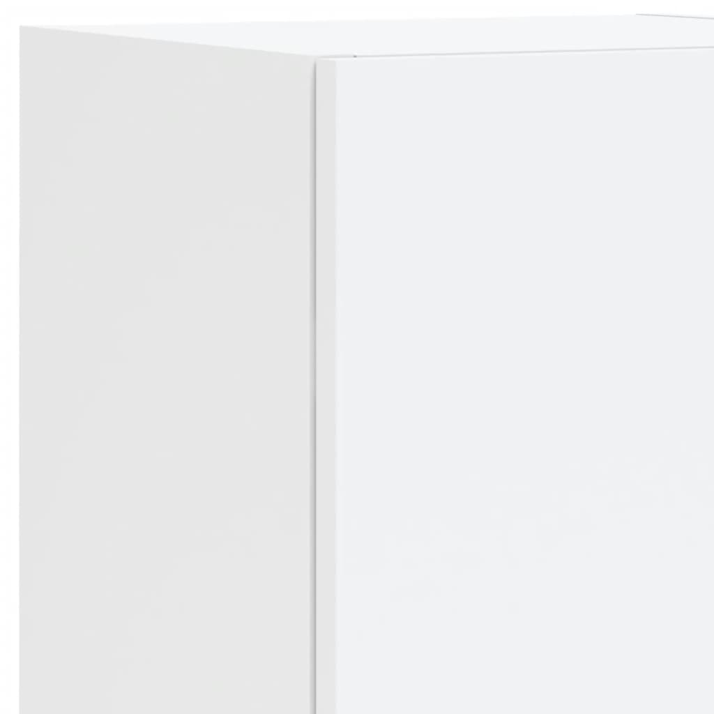 7 pcs conjunto de móveis de parede para TV com luzes LED branco