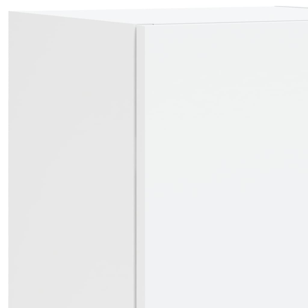 7 pcs conjunto de móveis de parede para TV com luzes LED branco