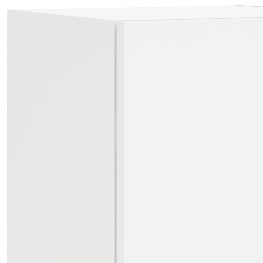 7 pcs conjunto de móveis de parede para TV com luzes LED branco