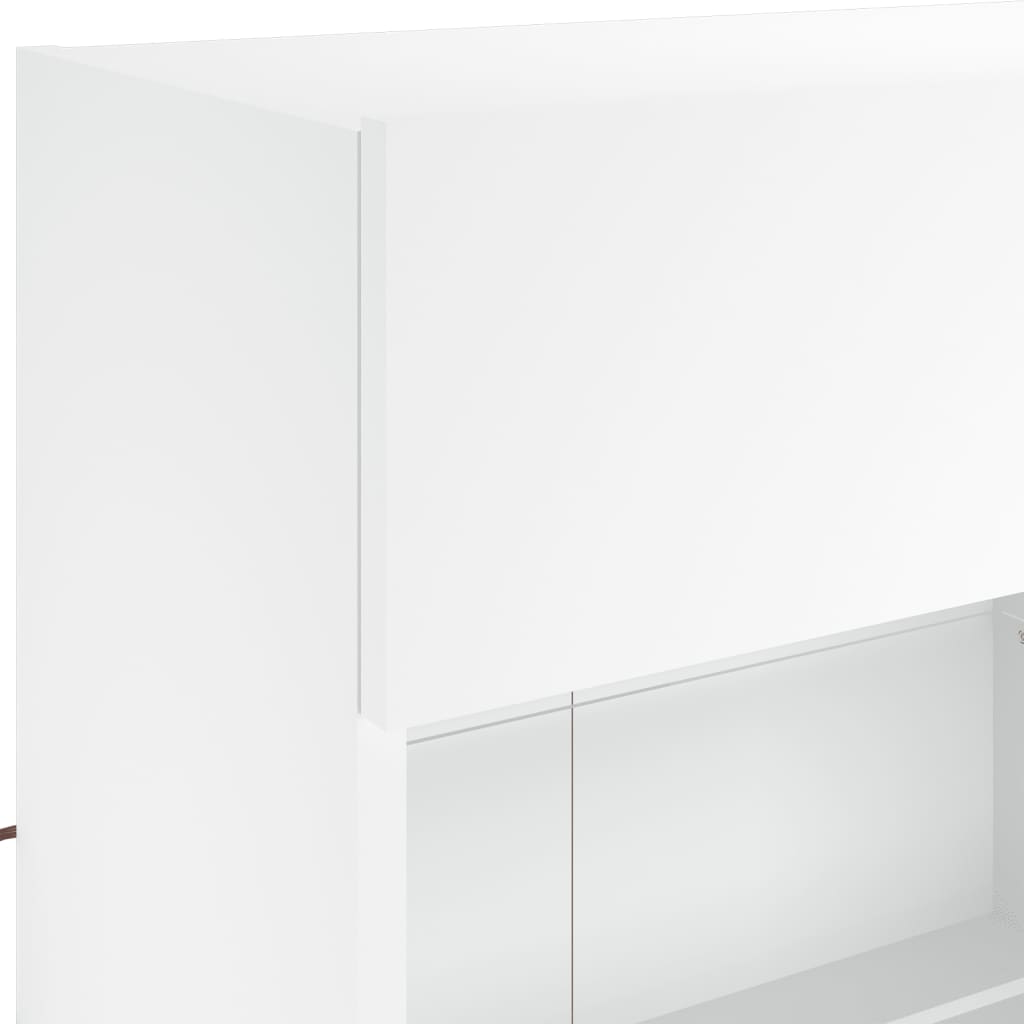 6 pcs conjunto de móveis de parede para TV com luzes LED branco