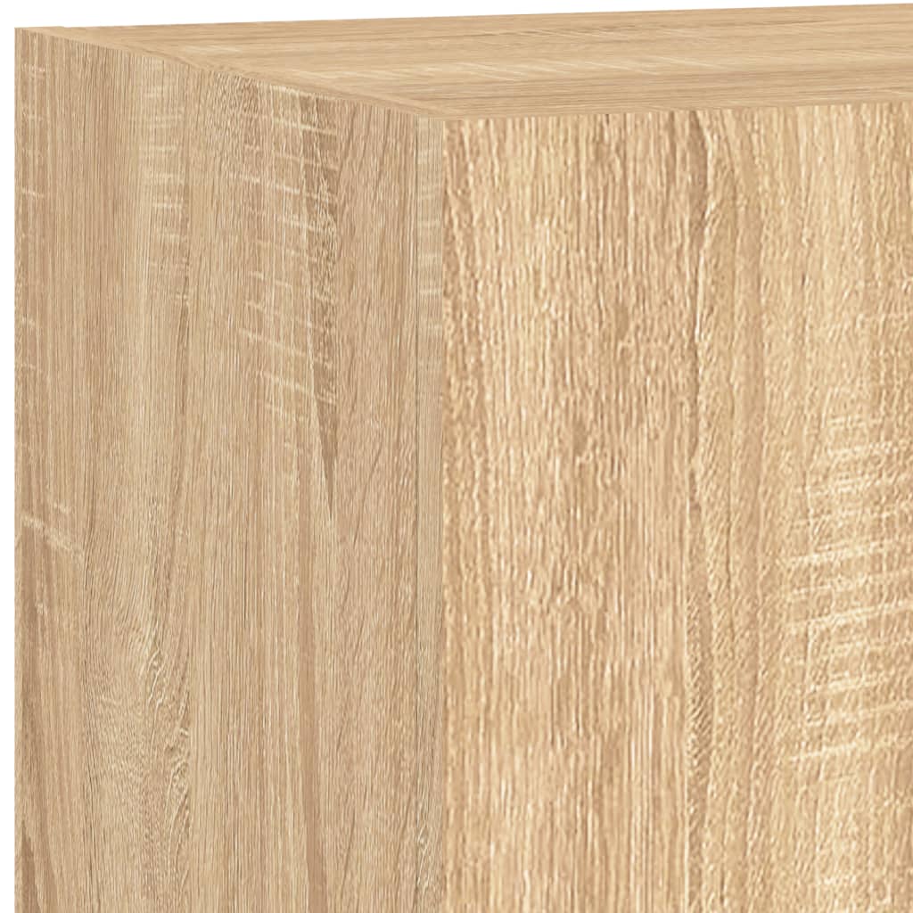 5pcs móveis parede p/ TV c/ LEDs deriv. madeira carvalho sonoma