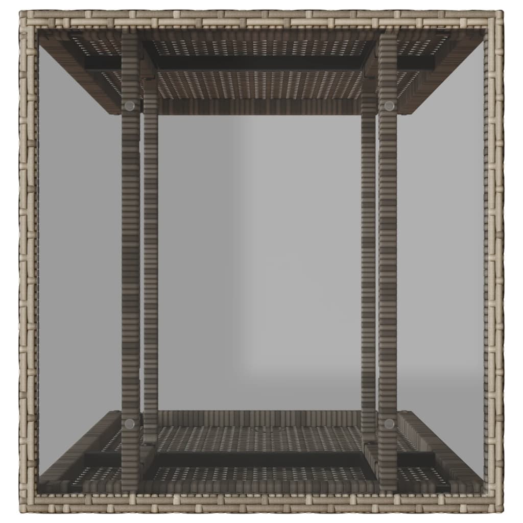 3 pcs conjunto bistrô com almofadões vime PE bege