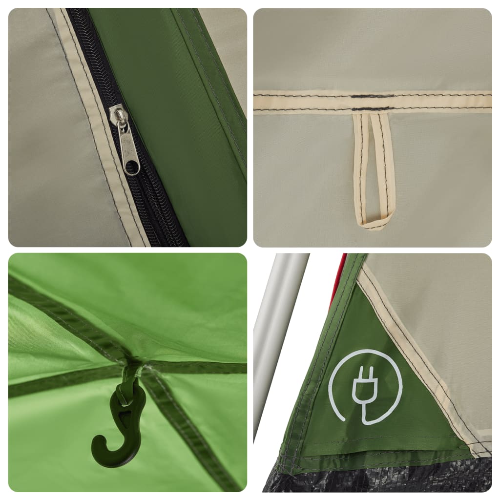 Tenda de campismo cabana para 4 pessoas libertação rápida verde