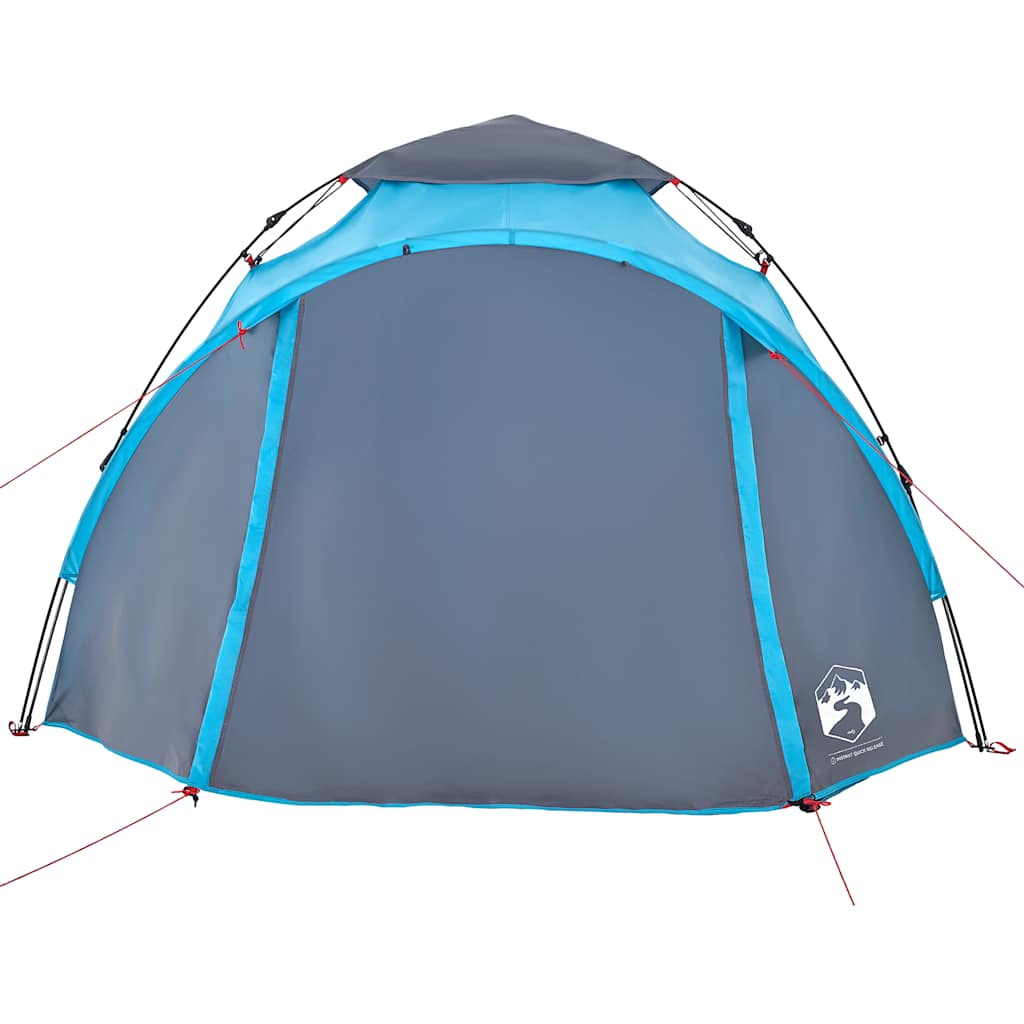 Tenda de campismo cúpula para 3 pessoas libertação rápida azul