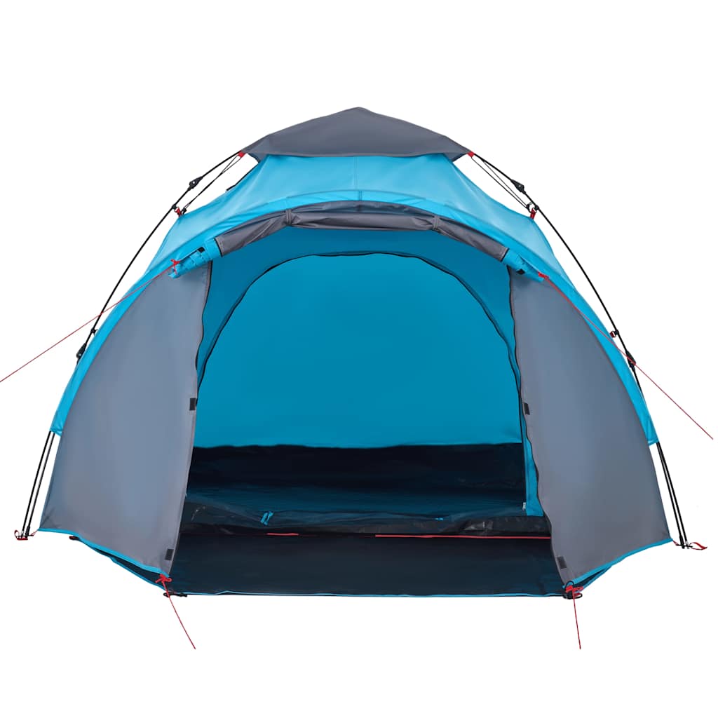 Tenda de campismo cúpula para 3 pessoas libertação rápida azul