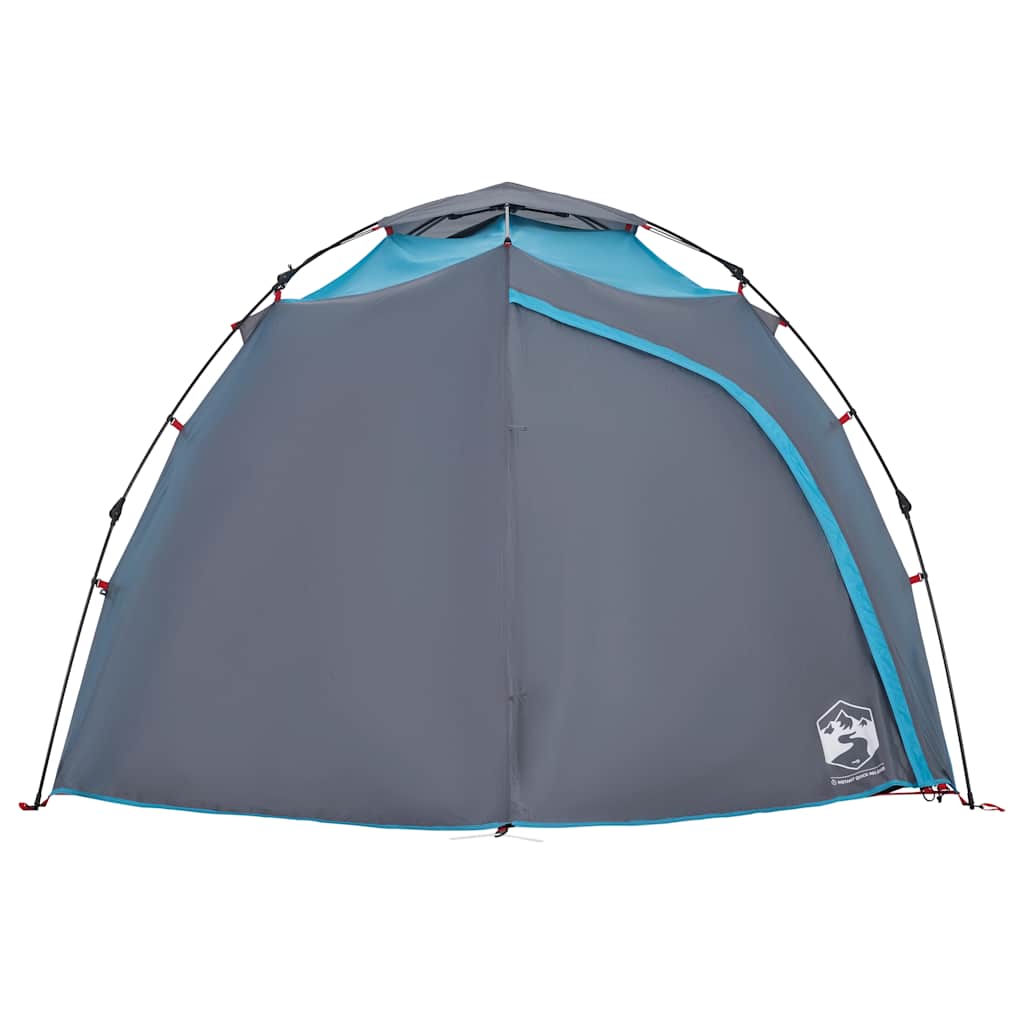 Tenda de campismo cúpula para 4 pessoas libertação rápida azul