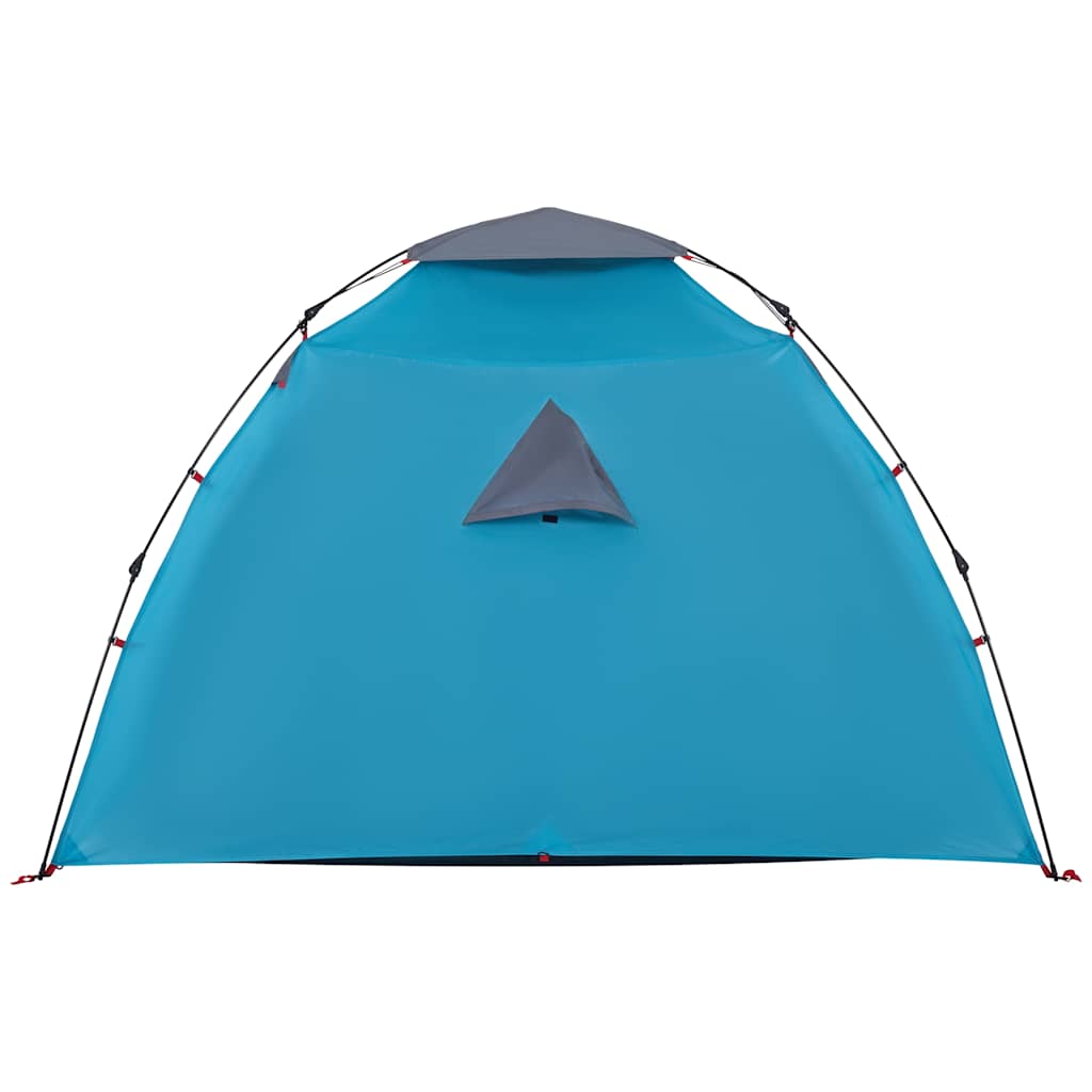Tenda de campismo cúpula para 4 pessoas libertação rápida azul