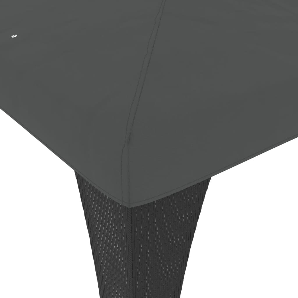 Gazebo com telhado duplo 2,98x2,98 m aço antracite