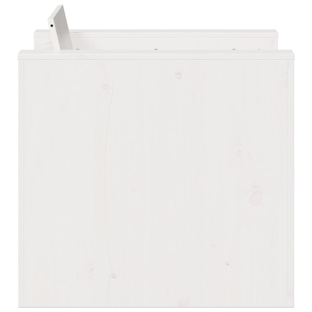 2 pcs conjunto lounge de jardim madeira de pinho maciça branco