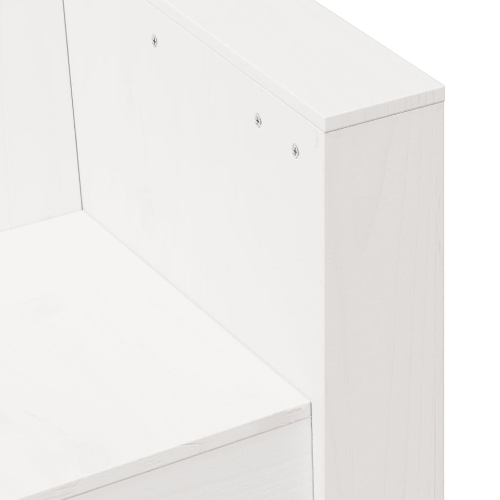 2 pcs conjunto lounge de jardim madeira de pinho maciça branco