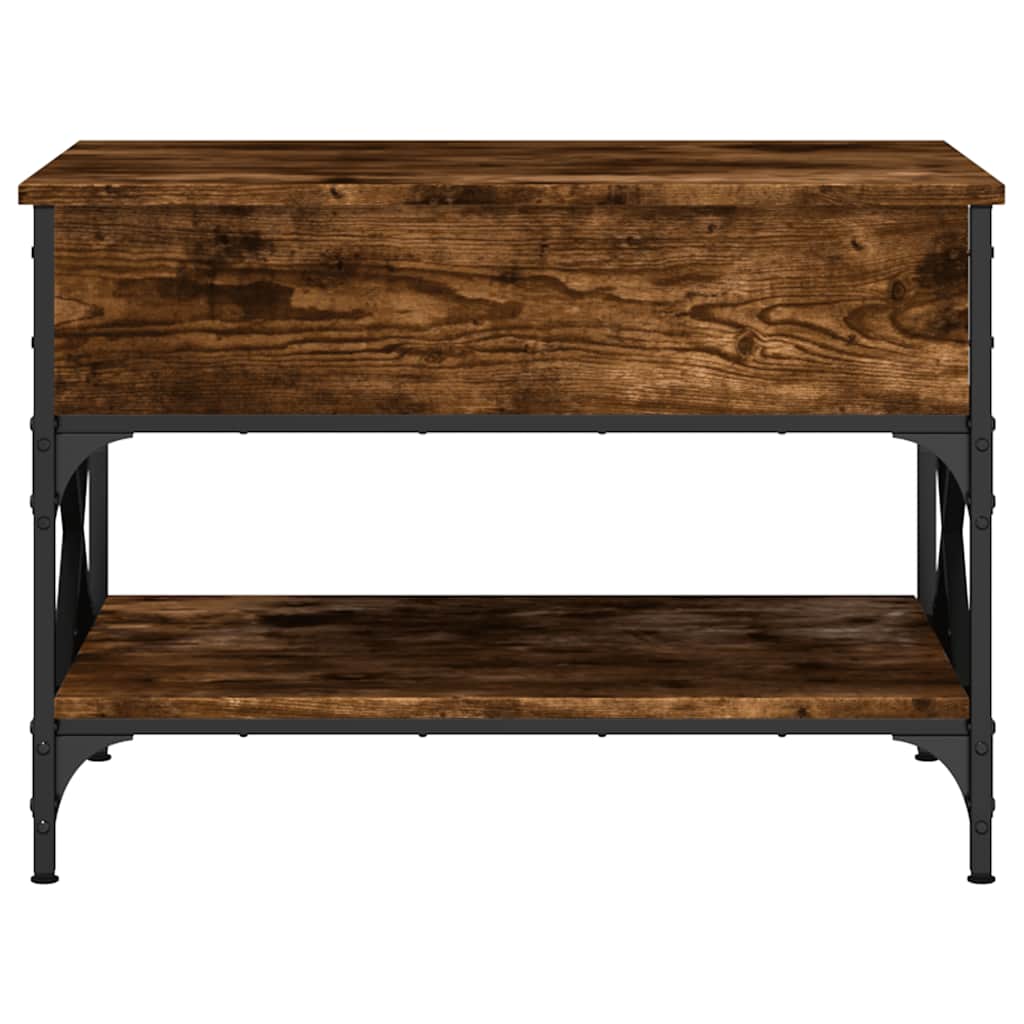 Mesa de centro 70x50x50 cm deriv. madeira/metal carvalho fumado