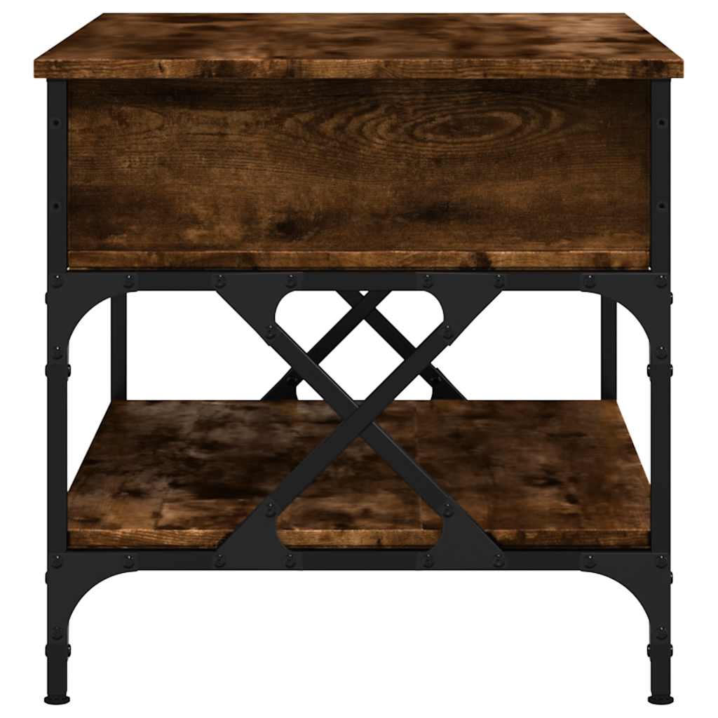 Mesa de centro 70x50x50 cm deriv. madeira/metal carvalho fumado