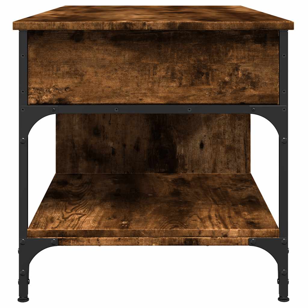 Mesa de centro 100x50x50cm deriv. madeira/metal carvalho fumado