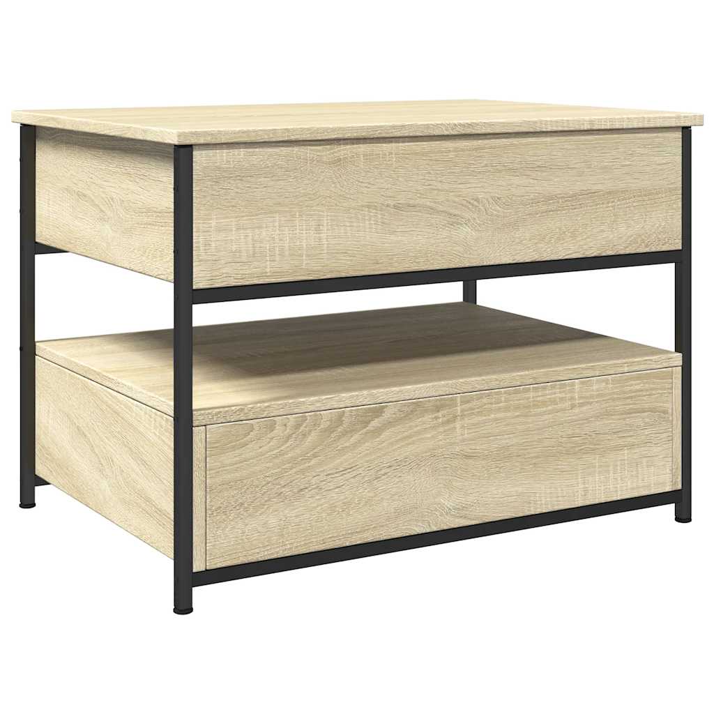 Mesa de centro 70x50x50 cm deriv. madeira/metal carvalho sonoma