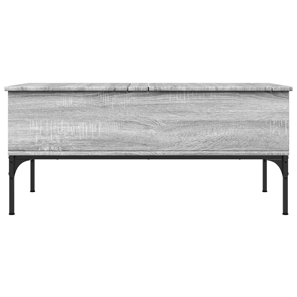 Mesa de centro 100x50x45cm derivados madeira/metal cinza sonoma
