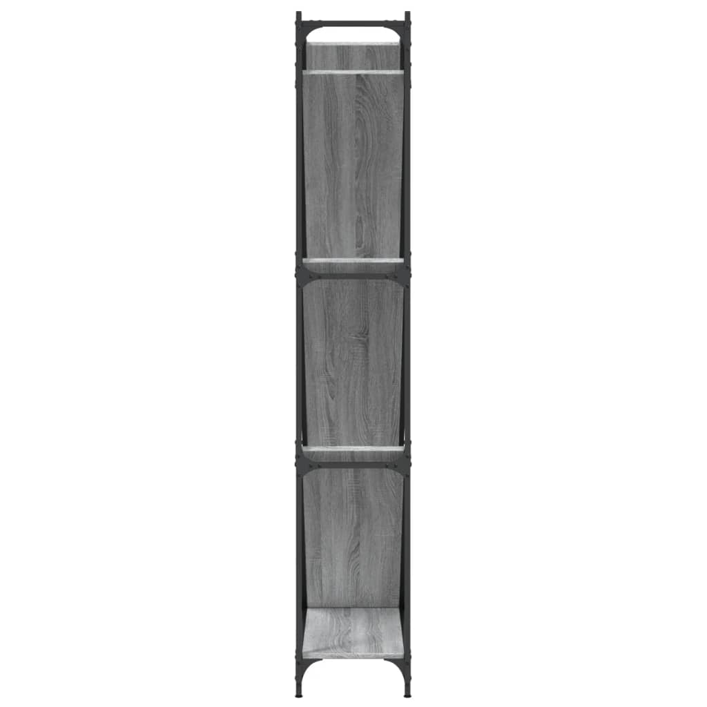 Estante 79x30x180 cm derivados de madeira e metal cinza sonoma
