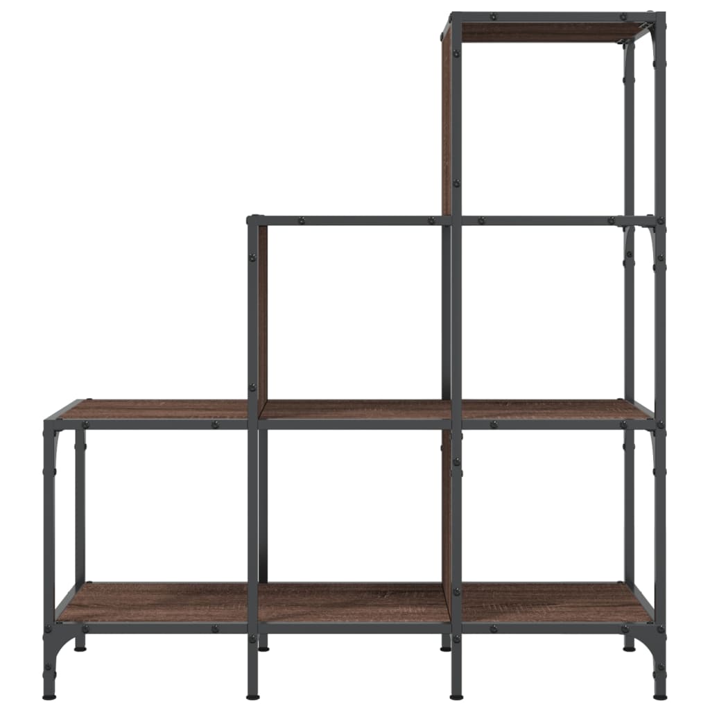 Estante 92x30x102 cm deriv. de madeira/metal carvalho castanho