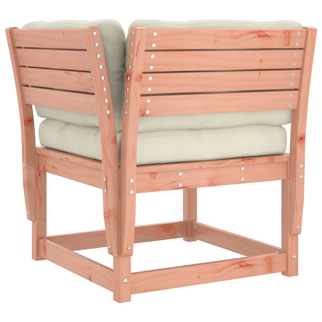 7 pcs conj. lounge jardim com almofadões madeira douglas maciça