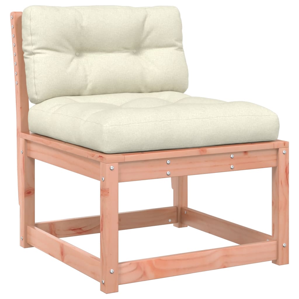 7 pcs conj. lounge jardim com almofadões madeira douglas maciça