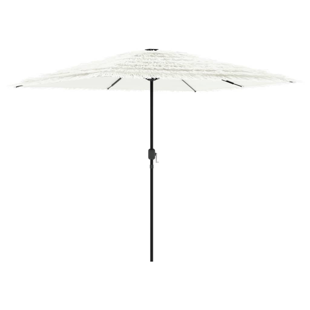 Guarda-sol de jardim com poste de aço 248x248x248 cm branco